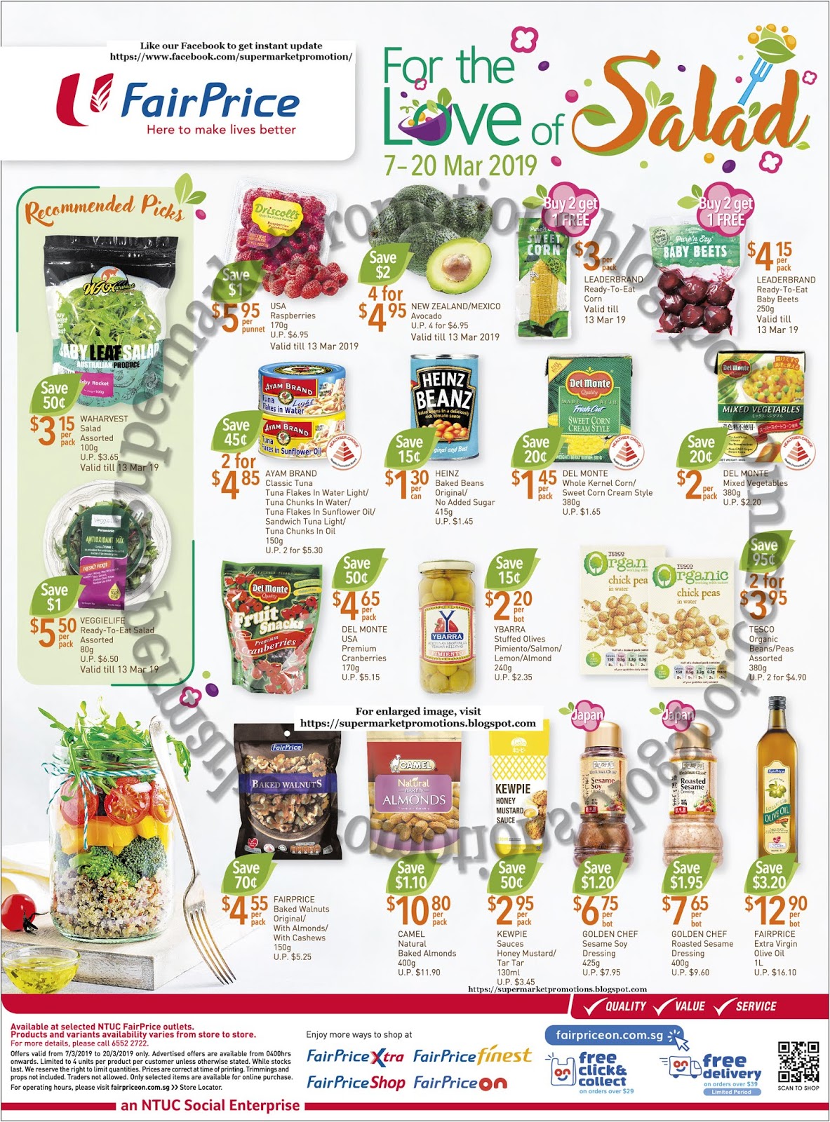 NTUC FairPrice Salad Needs Promotion 07 20 March 2019 Supermarket