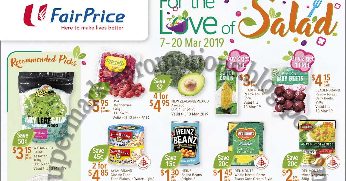 NTUC FairPrice Salad Needs Promotion 07 20 March 2019 Supermarket