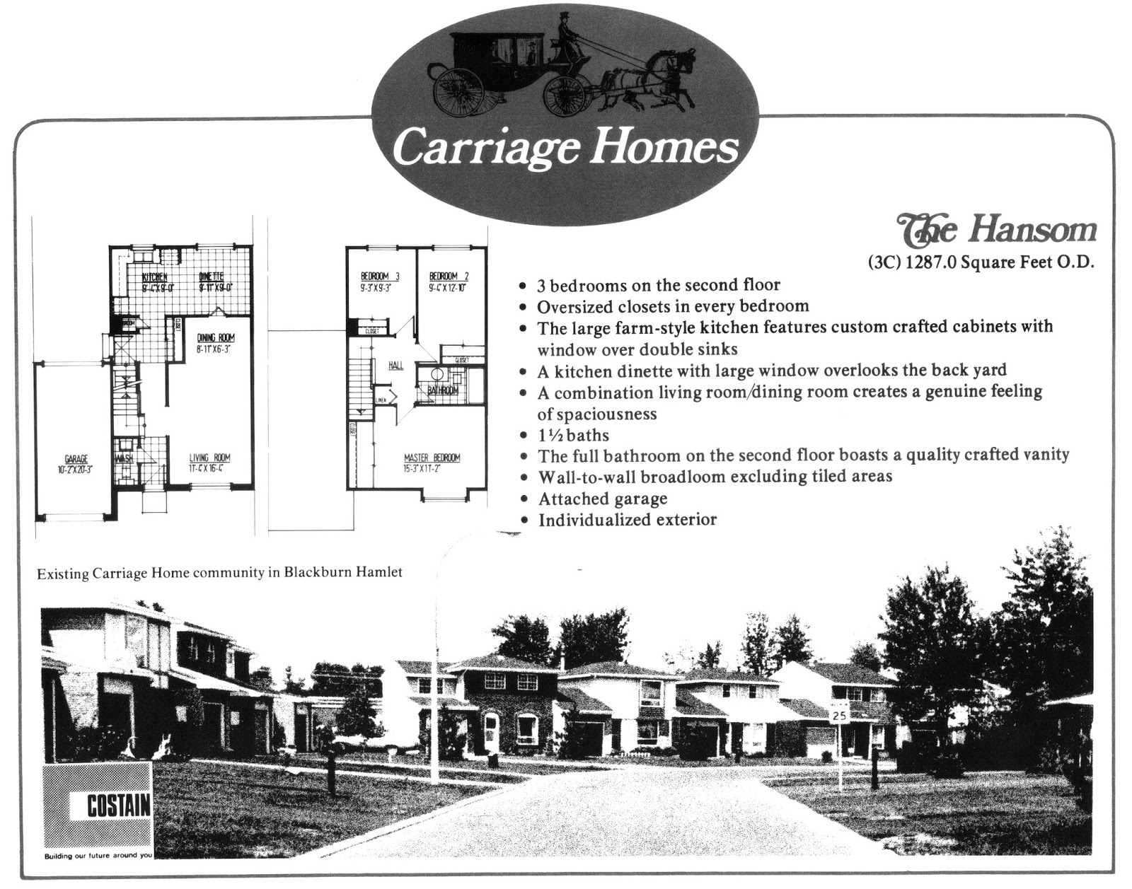 Costain in Ottawa Part Two Blackburn Hamlet (and Orleans) Carriage Homes and Townhouses