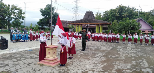 Wujudkan Karakter Bangsa, Babinsa Srimulyo Jadi Irup