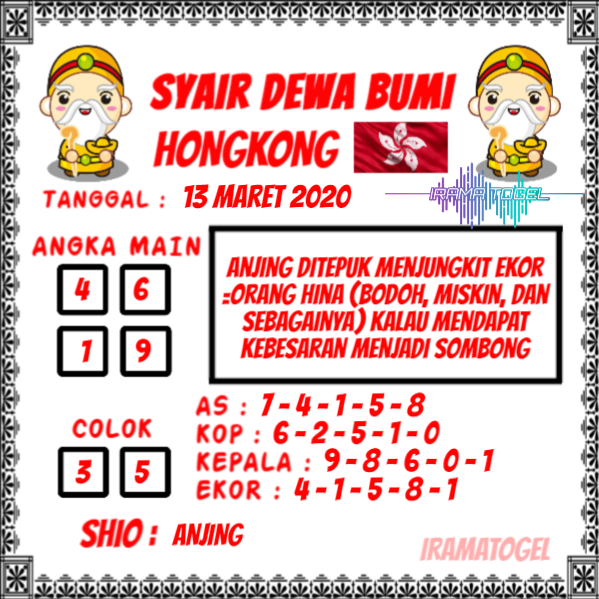 Prediksi Togel Hongkong Jumat 13 Maret 2020 Prediksitogel Jp