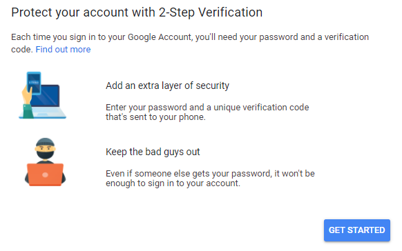 Protect your account with 2-Step Verification