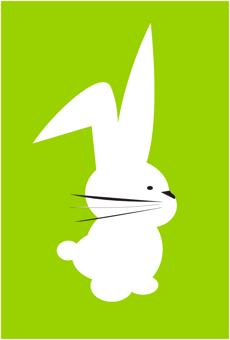 bunny silhouette card