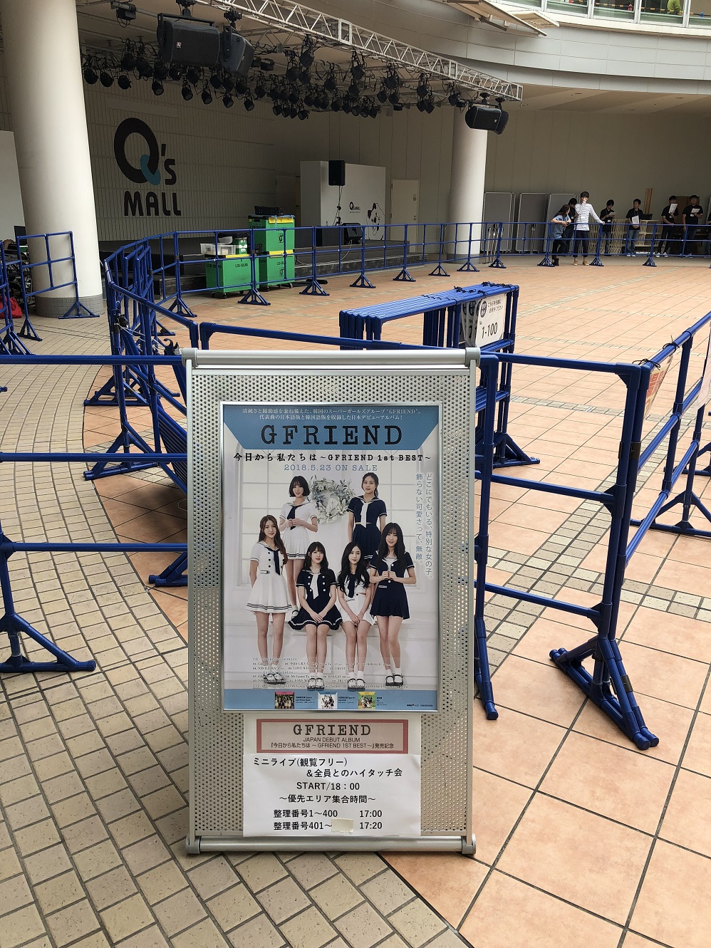 Goodluck2me2 ジーフレンド Gfriend 5月28日 あべのキューズモールのミニライブ 個別メンバーハイタッチ会に行ってきました