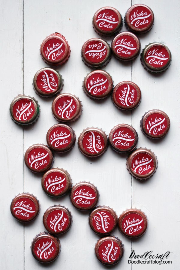 These Nuka Cola caps make the perfect scatter for the Fallout themed party. Throw some on the table or around the displays for the perfect finishing touch.