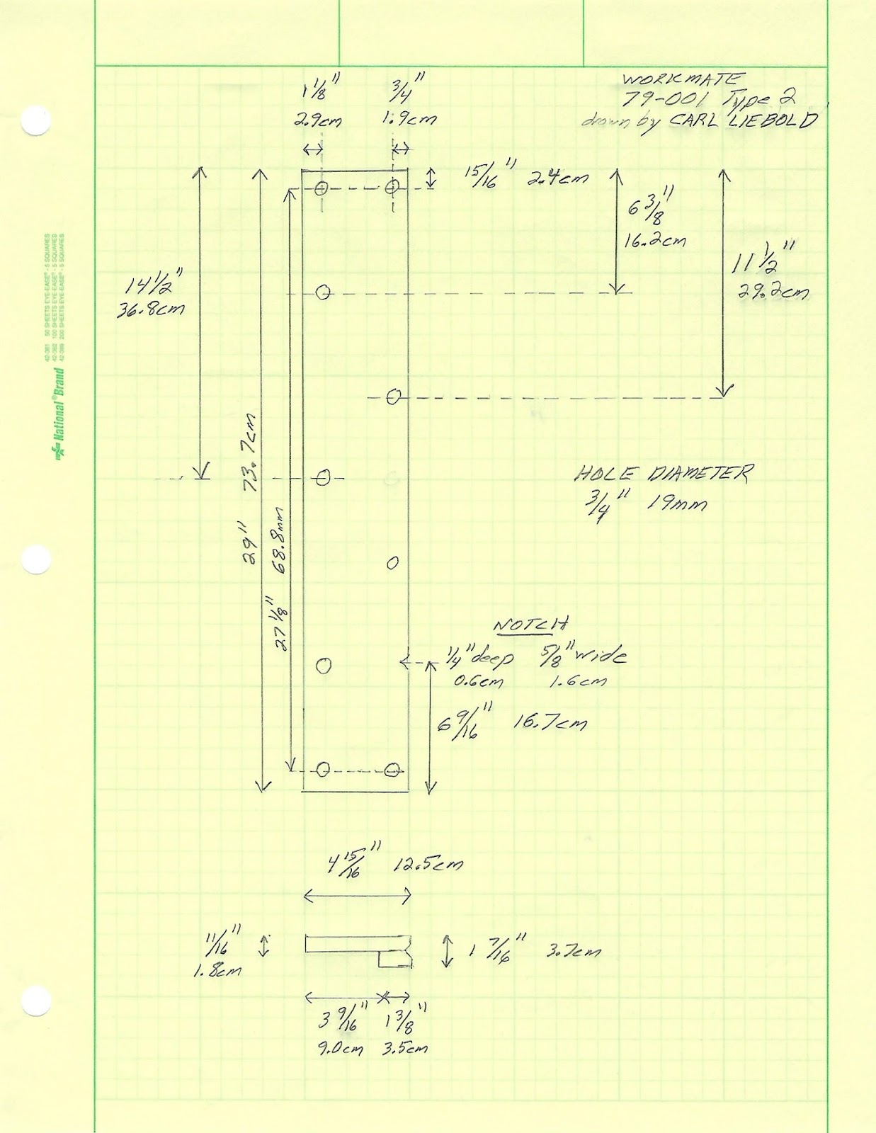 Black & Decker 79-032 Type 3 Parts Diagram for Workmate