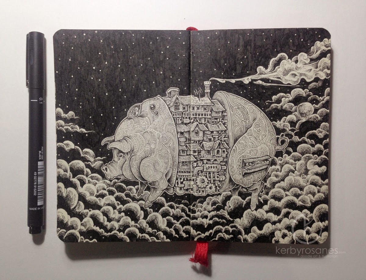 Design Stack: A Blog about Art, Design and Architecture: Detailed Moleskine  Doodles Illustrations and Drawings