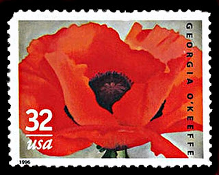 USPS commemorative stamp for Georgia O'Keeffe