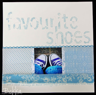 Purple Converse Scrapbook Page