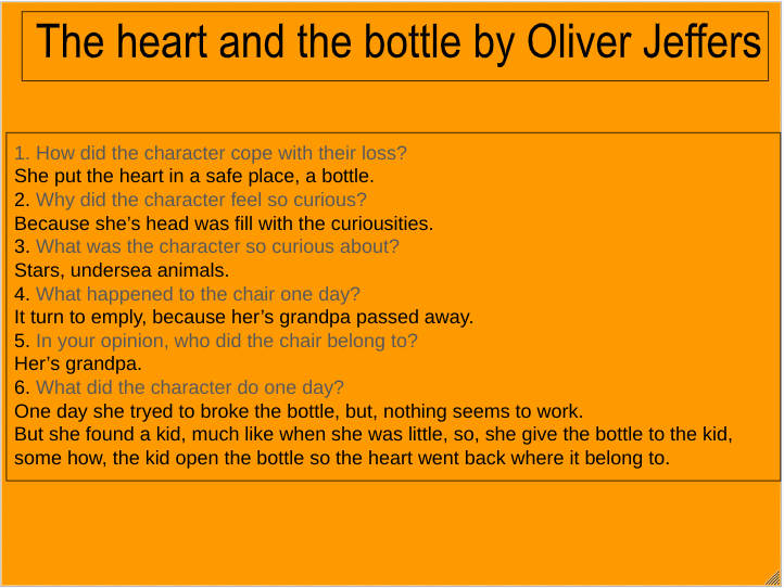 the heart in the bottle by oliver jeffers the heart in the bottle by oliver jeffers