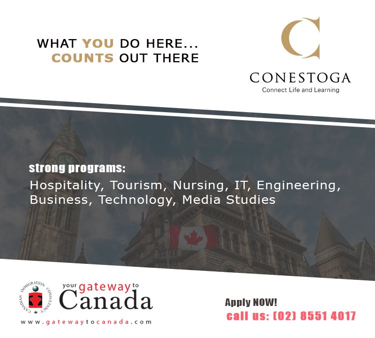 Gateway to Canada Conestoga College (CC) Kitchener, Ontario Canada