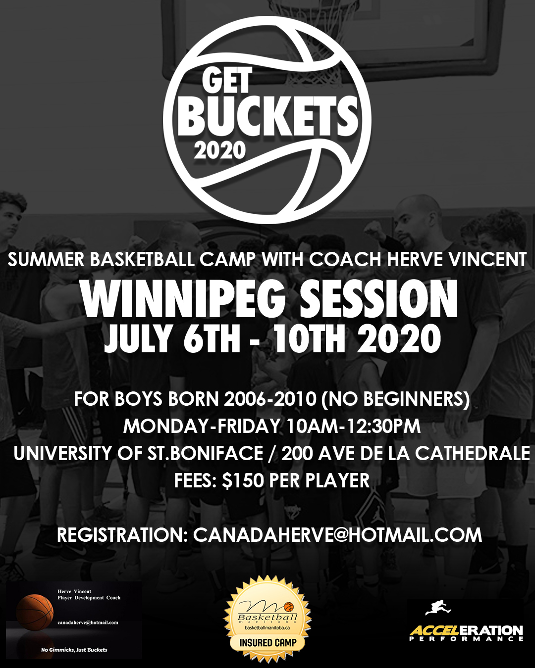 CAMP CANCELLED Get Buckets Basketball Camp Set for Boys Born 2006 to