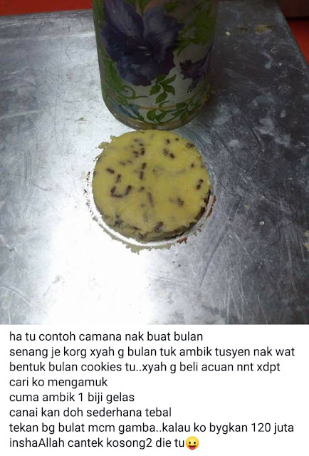 Biskut Raya Kuih Bangkit Kelapa Bulan Cara Cikgu Azlina 