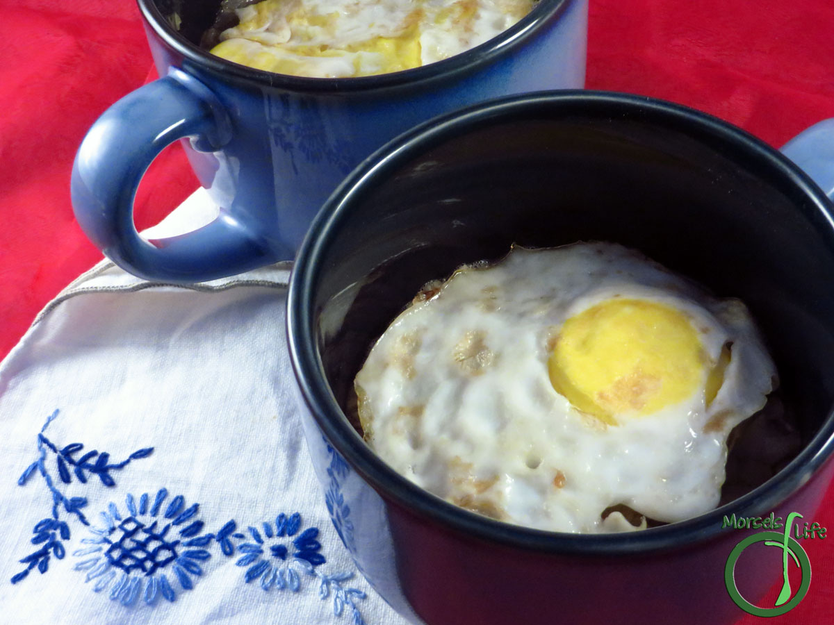 Morsels of Life - Savory Oatmeal - Savory oatmeal made more efficient with an egg on top.