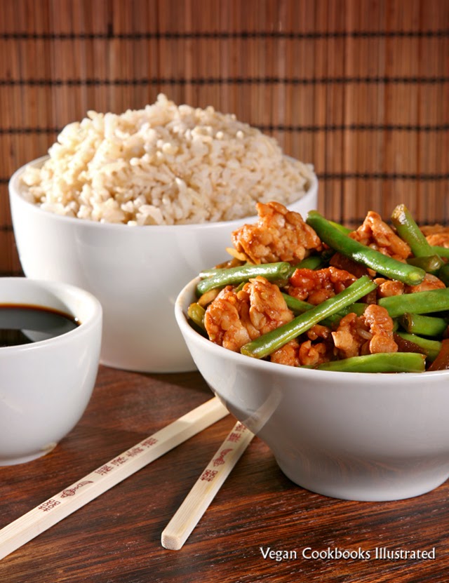 Vegan Cookbooks Illustrated Szechwan Tempeh and Green Beans