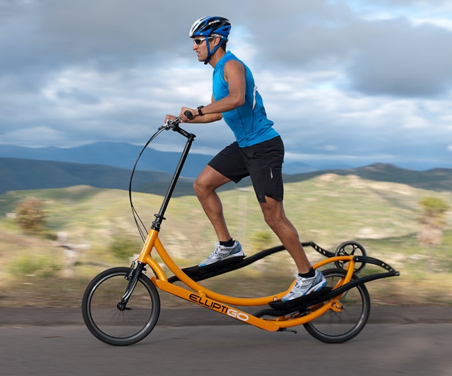 elliptical riding bicycle