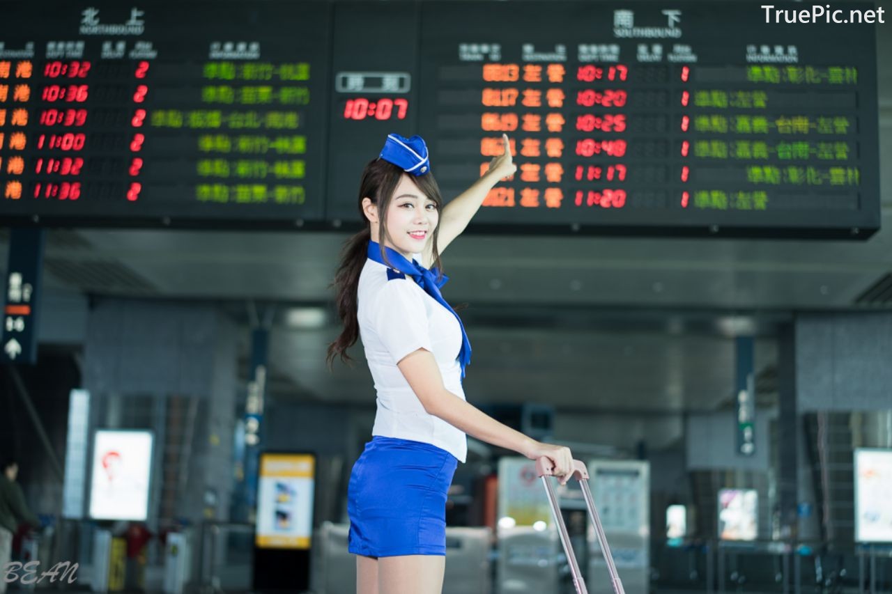 Image-Taiwan-Social-Celebrity-Sun-Hui-Tong-孫卉彤-Stewardess-High-speed-Railway-TruePic.net- Picture-32