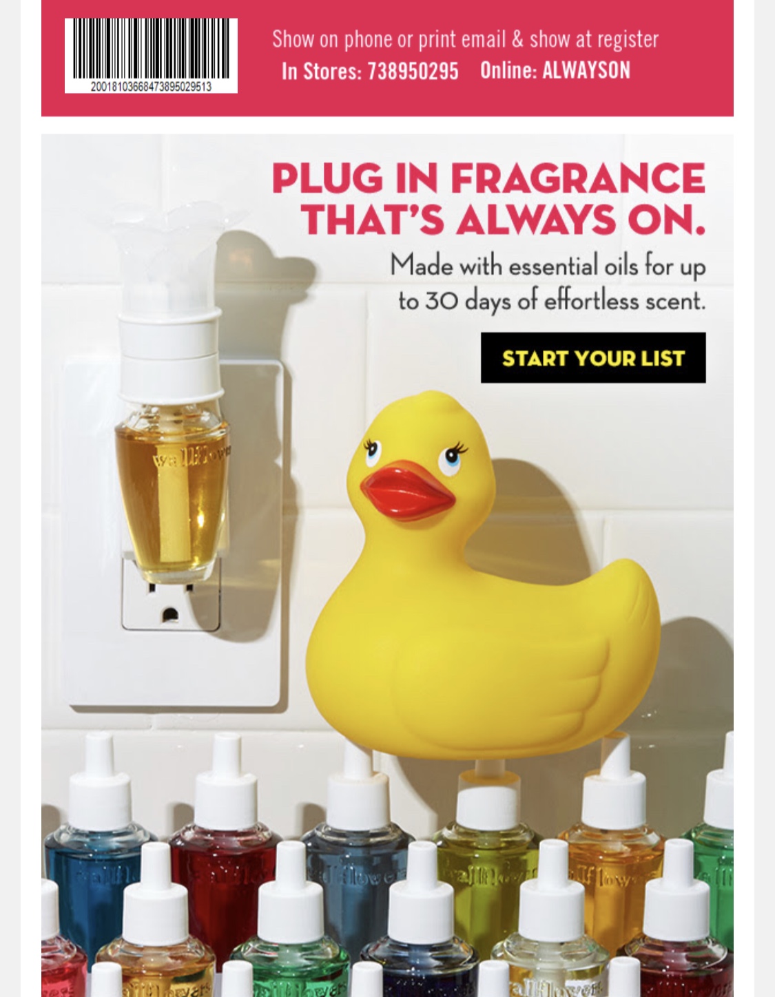 Life Inside the Page Bath & Body Works Tomorrow's Wallflower 2.95