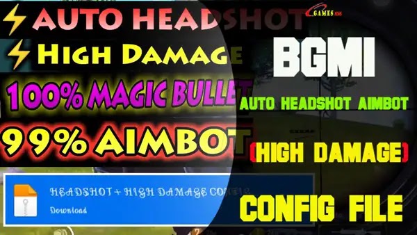 BGMI Auto Headshot Aimbot (High Damage) Config File, BGMI Aimbot (High Damage) Config File Download Link, BGMI Config File 1.6.0 (Magicbullet, No Recoil, High Damage