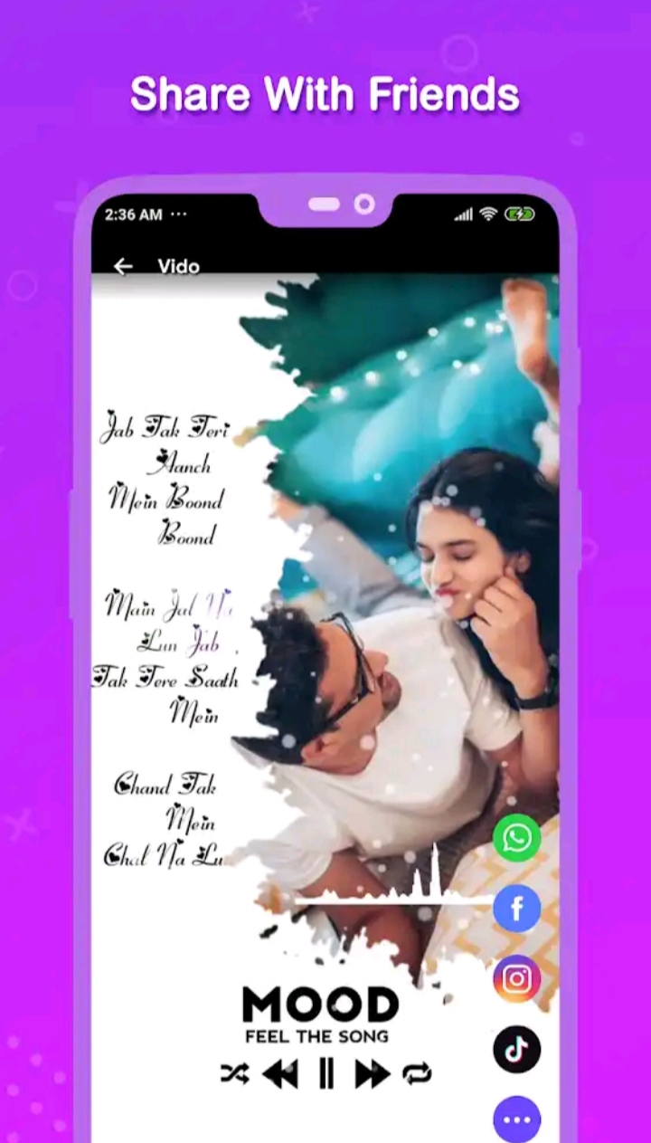 Vido Lyrical Mod APK 1 0 21 Vido Lyrical Mod APK 1 0 21
