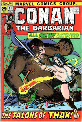 Conan the Barbarian v1 #11 marvel comic book cover art by Barry Windsor Smith