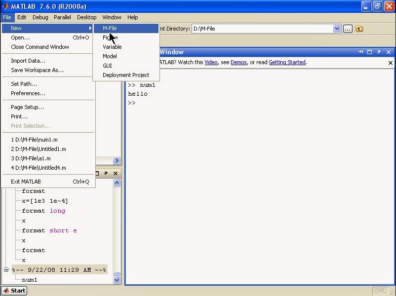 Product Design Engineering: MATLAB Tutorial - MATLAB Matrix main ...