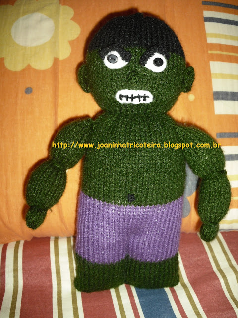 o incrível Hulk boneco tricot
