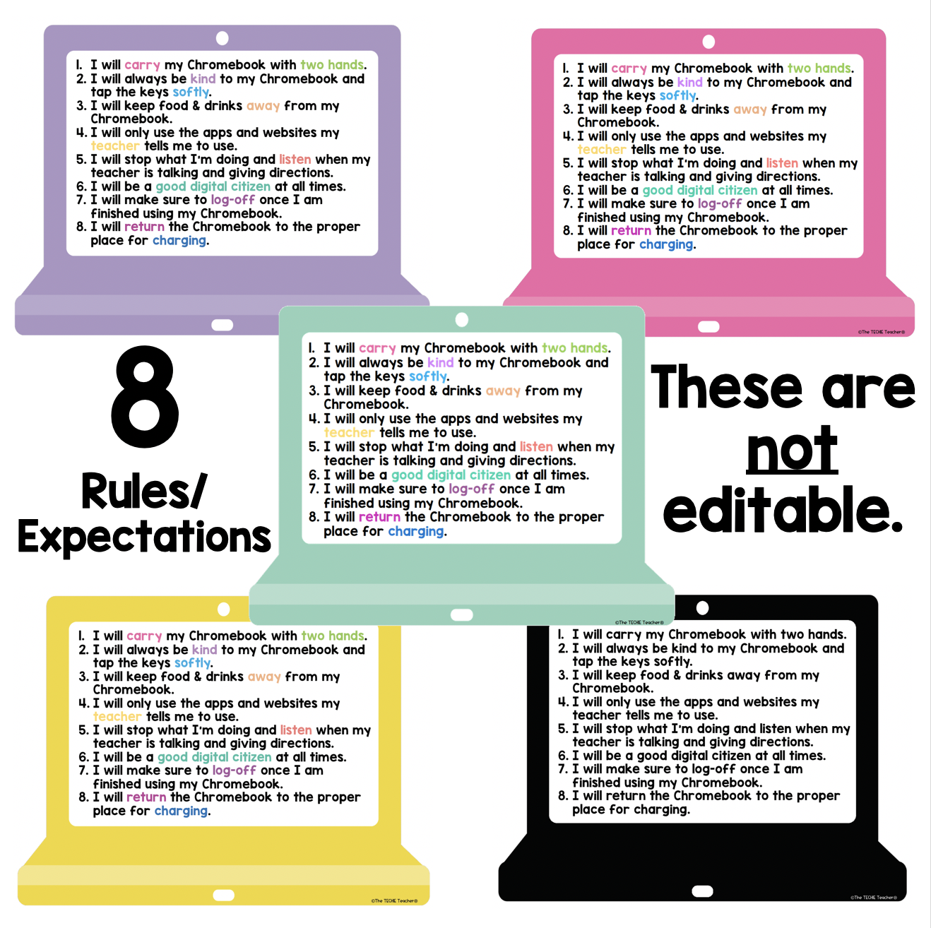 Chromebook Contract Poster The Techie Teacher®