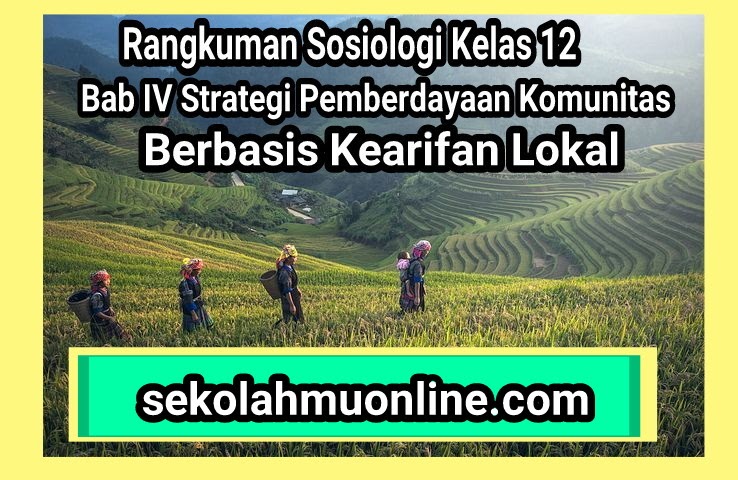 Rangkuman Sosiologi Kelas 12 Bab 4 Strategi Pemberdayaan Komunitas Berbasis Kearifan Lokal Sekolahmuonline Com Sekolahmuonline