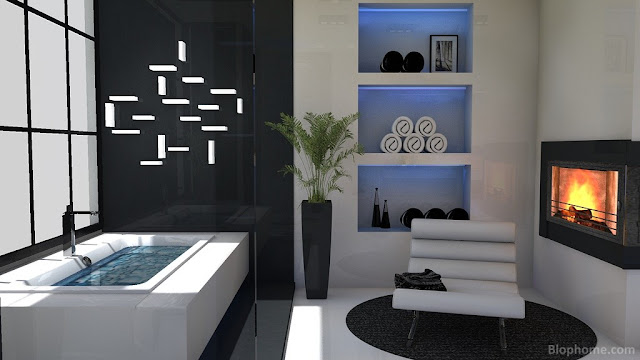 Maison Exclusive Campana extractora acero inoxidable vidrio templado negro  90 cm