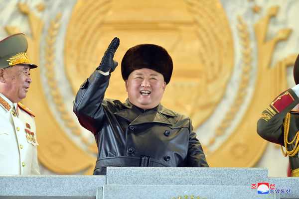 Kim Jong Un Observes Military Parade, January 14, 2021