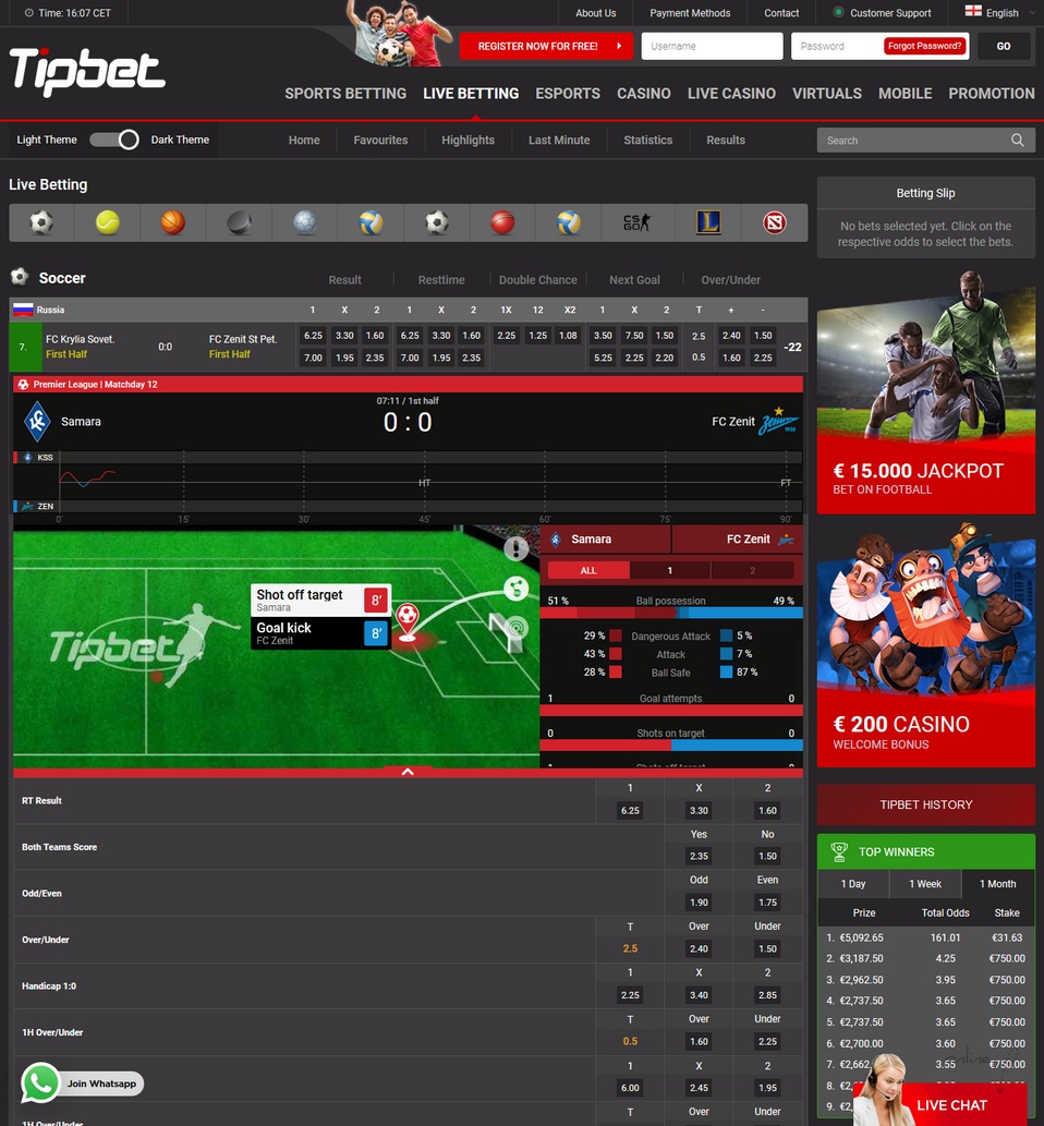 Tipbet Screen