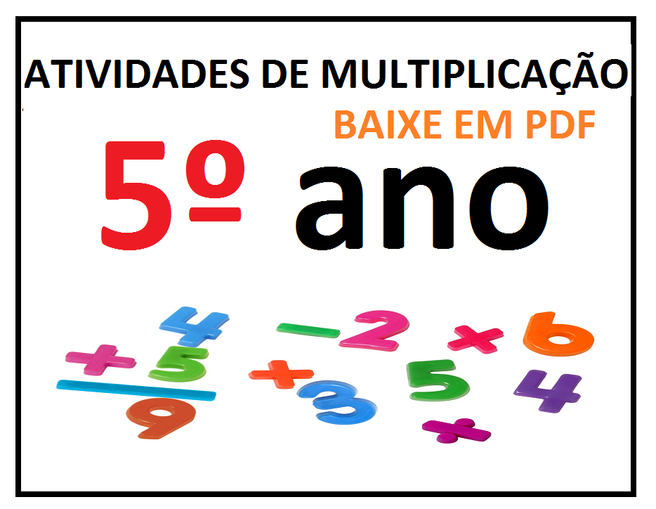 Atividades de multiplicação para baixar em PDF