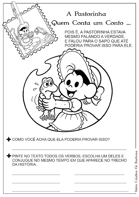 Caderno de Atividades Conto A Pastorinha para Imprimir Grátis