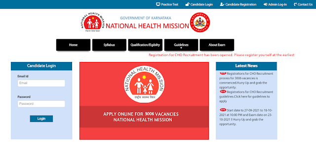  Karnataka Health and Family Welfare Department:  3006 Community Health Officer Jobs