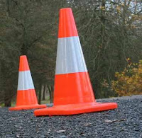orange road traffic cone