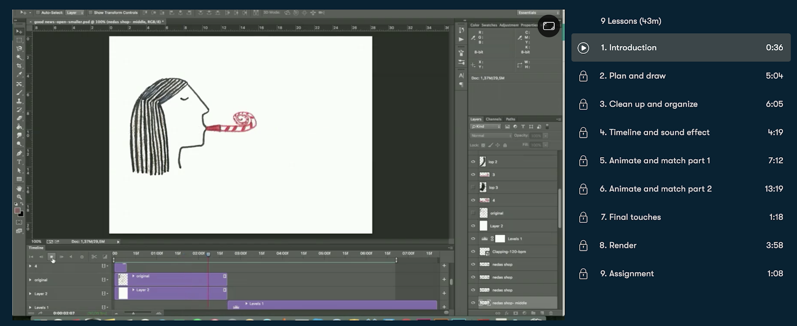 Khóa Học Hoạt Hình Bằng Photoshop – Make Simple Animations In Photoshop