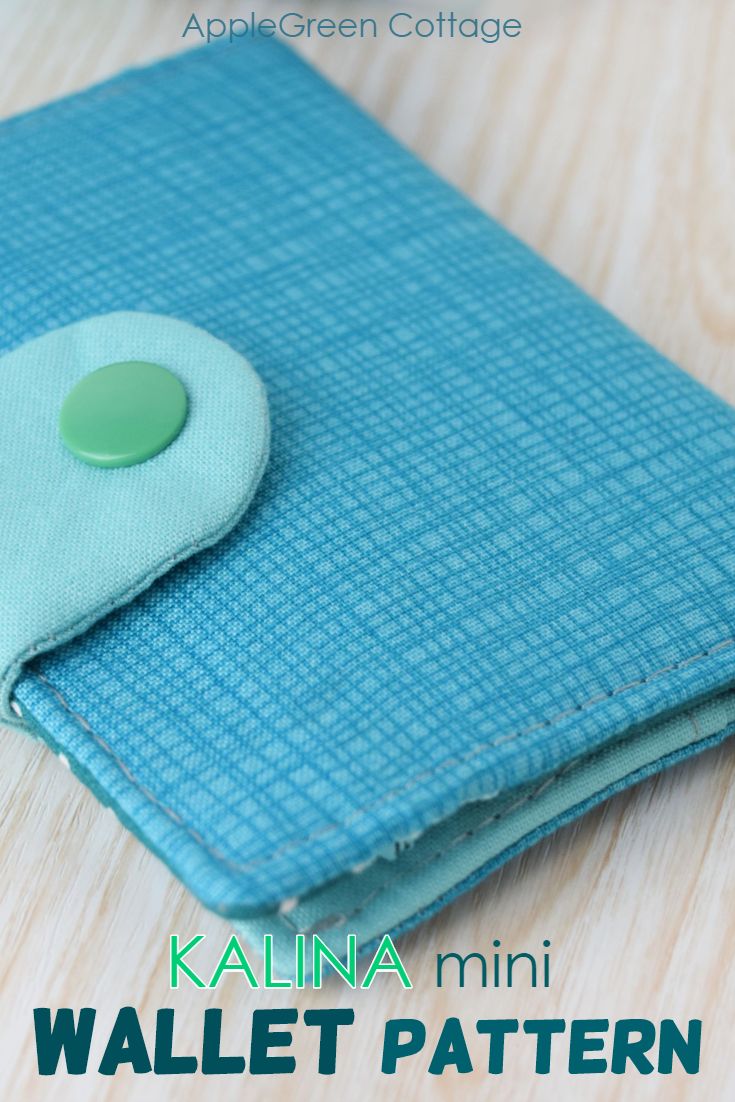 Wallet Sewing Pattern Kalina Mini AppleGreen Cottage