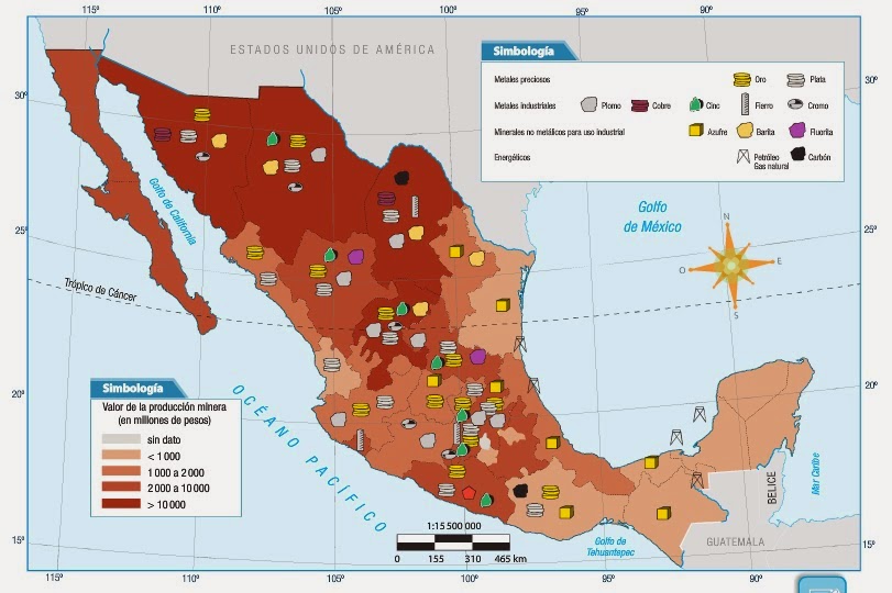 Geografiando la Tierra MAPA DE RECURSOS MINEROS Y ENERGETICOS