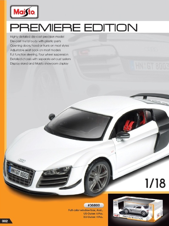 Area 2207 2012 1/18 Maisto Premiere Edition Catalogue