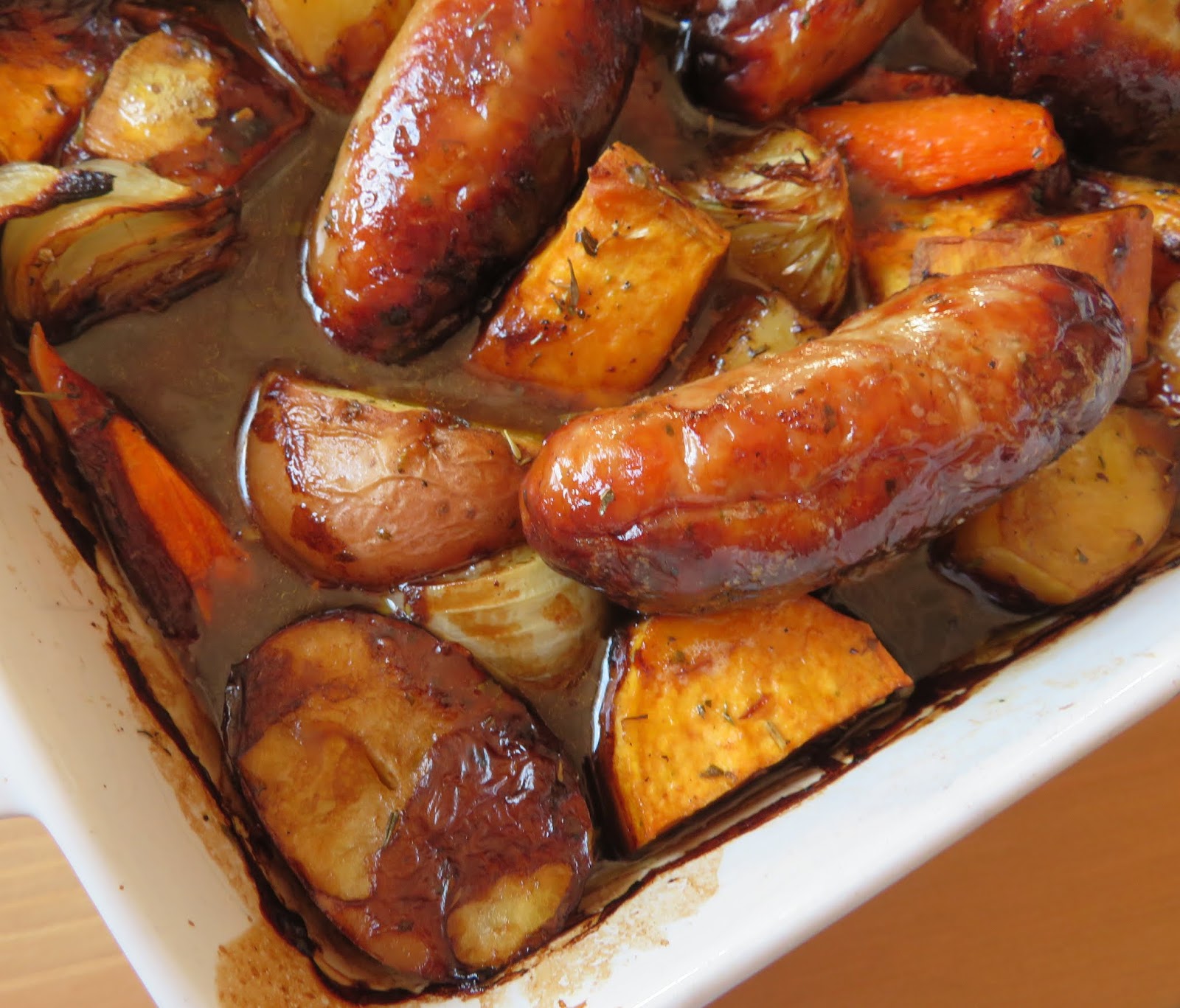 Sausage, Vegetable & Gravy Bake The English Kitchen