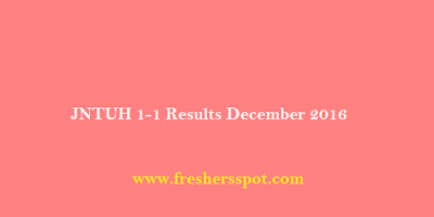 JNTUH 1-1 Results December 2016