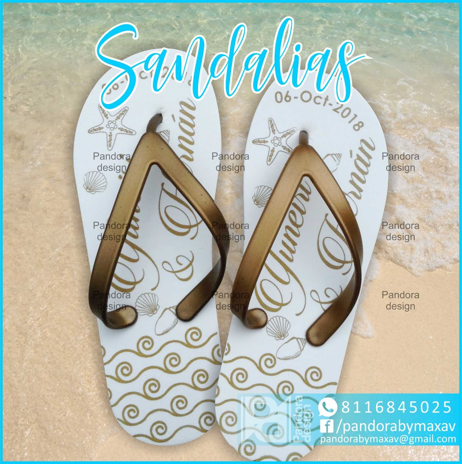 Sandalias personalizadas boda | Pandora Design-Portafolio