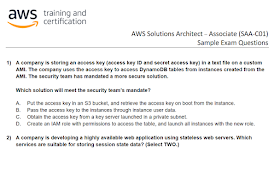 free AWS solution architect dumps and sample questions