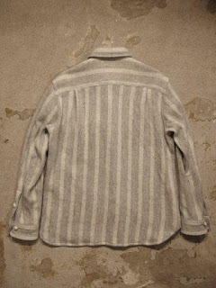 TOUJOURS "C.P.O. Shirt- Striped Scotch Tweed Cloth"