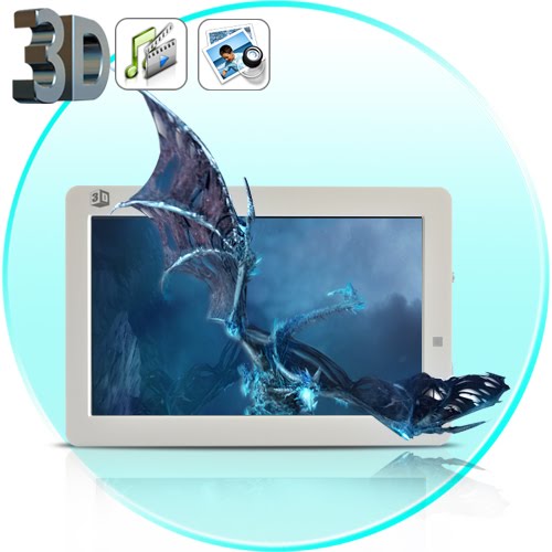 3D Stereoscopic 8 Inch HD Photo Frame + Video Player (Glasses-Free 3D)