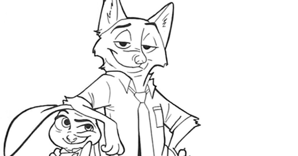 Free Printable Zootopia Coloring Pages Free Printable Nick and Judy