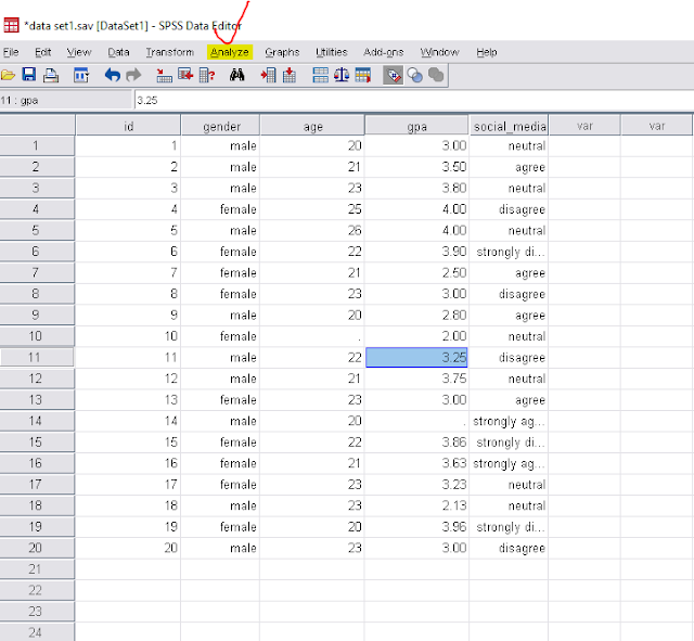 spss data set
