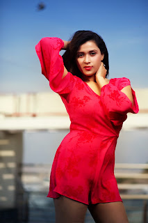 Mannara Chopra Sexy Pictures In Red Mini Dress Mannara Chopra Sexy Pictures In Red Mini Dress