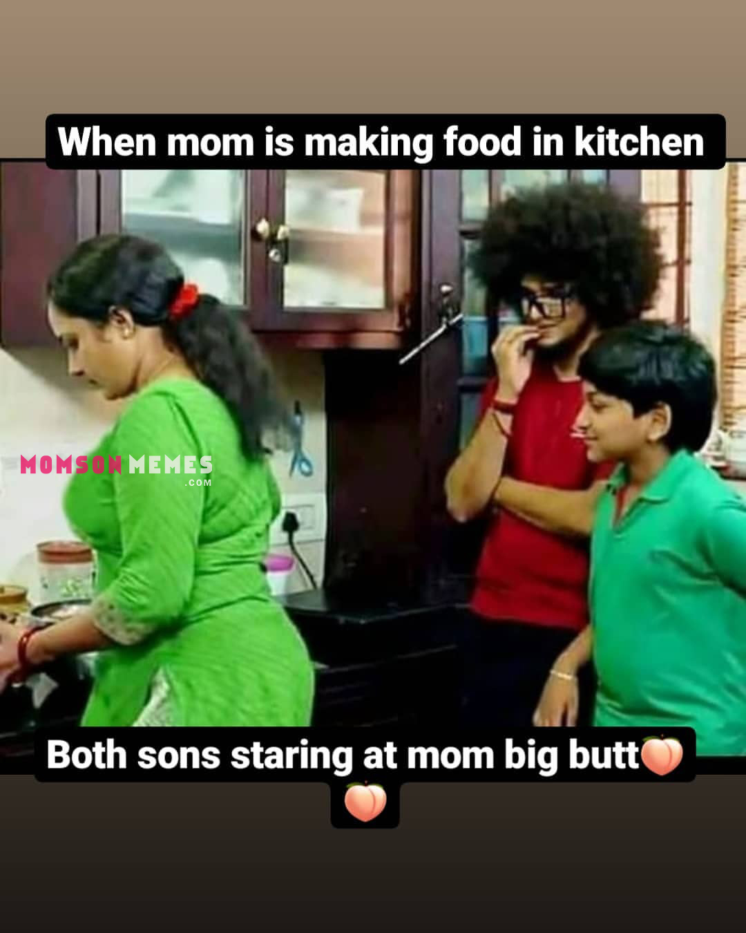 When mom is making food in kitchen!